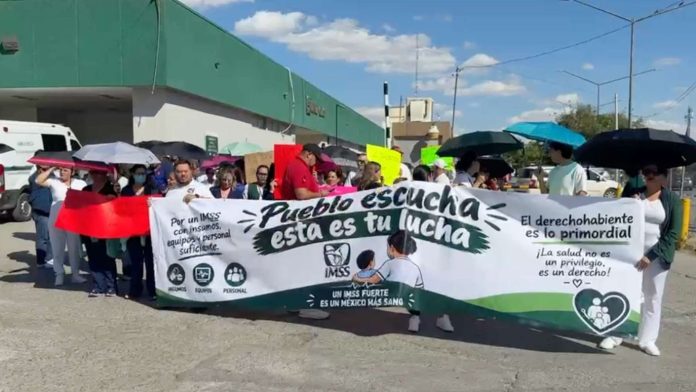 Continúan Protestas de Trabajadores del IMSS en Cd, Juárez